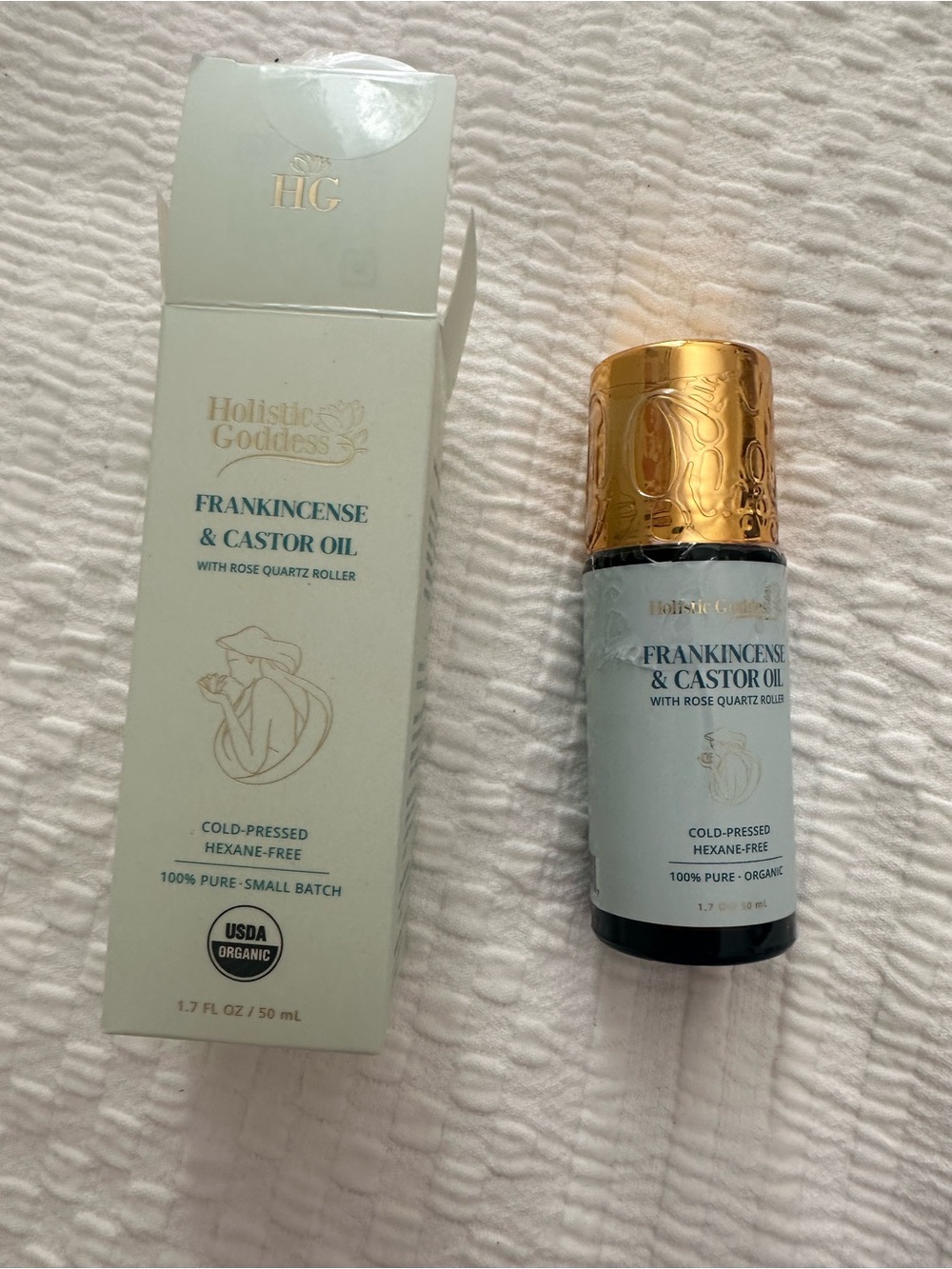 Frankincense & Castor Oil with Rose Quartz Roller